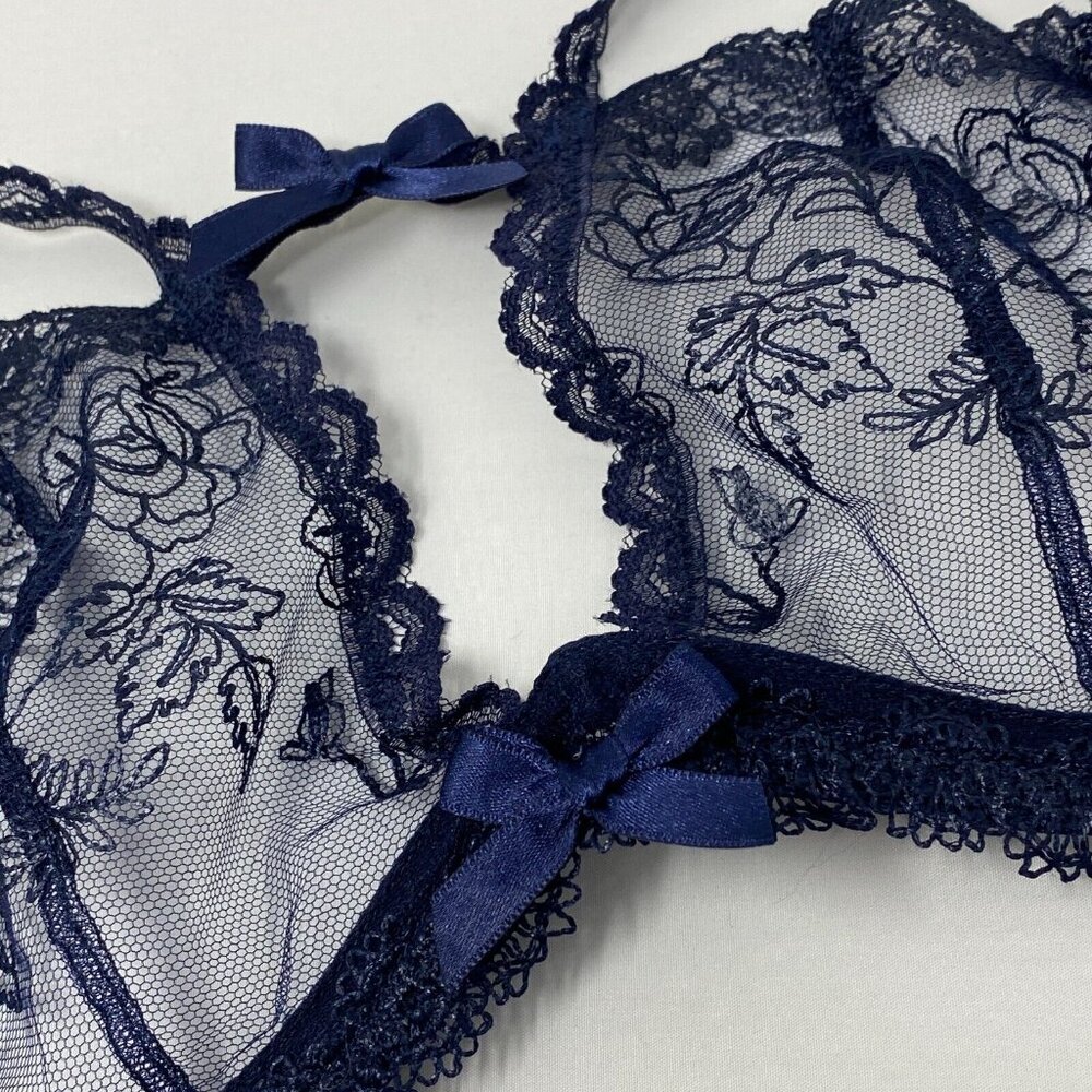 Agent Provocateur Rosa Navy Bra 34C New - Picture 7 of 12